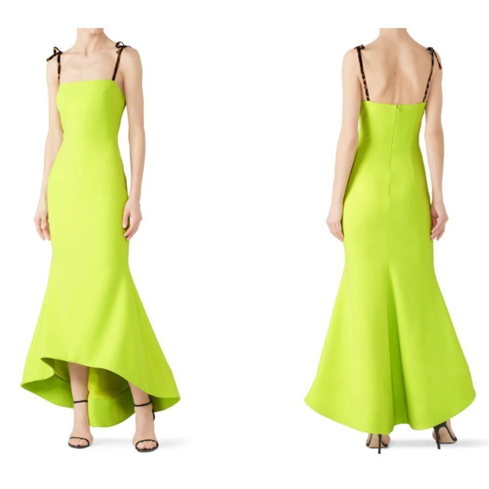 Christian Siriano Lime High Low Dress